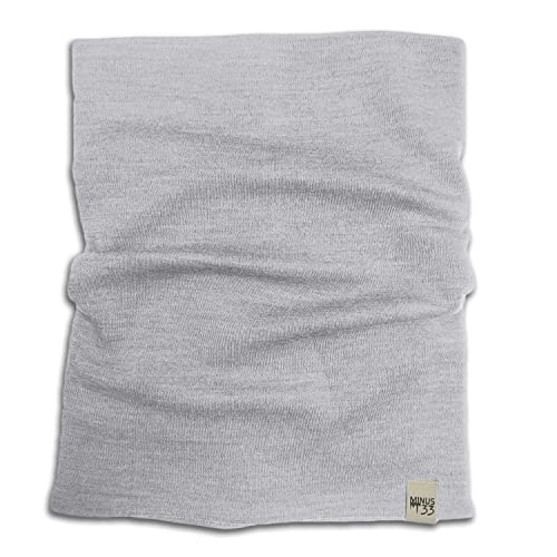 100% Merino Wool - Midweight Neck Gaiter - Skiing Neck Warmer - Winter Face Mask - Multipurpose Headwear - color: Ash Gray