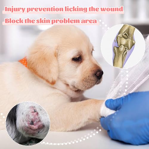 Dog No Lick Leg Sleeve Prevent Scratching Front Leg's Skin - color: Rabbit, size: S