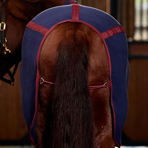 WeatherBeeta Anti-Static Fleece Cooler Standard Neck - color: Navy/Burgundy, size: 84"