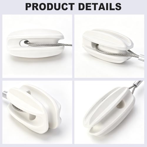 6Pcs Electric Fence End Insulator with 0.8m Wire 200kgf