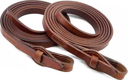 Split Reins, Heavy Oil Leather, 5/8" x 8' Quick Change Supple Horse Tack Accessories Rein