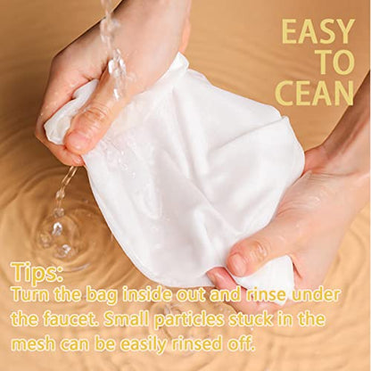 4 PCS Extra Fine Mesh Strainer Bags with Handle, Reusable Thai Tea Strainer, Cheesecloth for Straining NutMilk Coffee Milk Juices Honey Wine Oil Yogurt (2 Medium & 2 Small) - color: 2 Small+ 2 Medium Size
