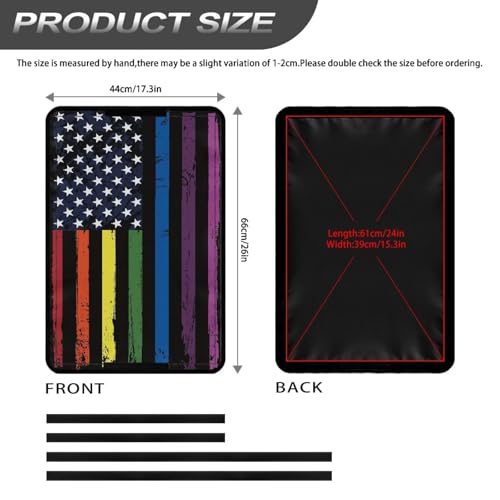 Colourful American Flag Print RV Door Windows Shade Universal Travel Trailer Sun Shade 17.3"x 26" Inches RV Entry Door Window Shade RV Blackout Shades Sunproof Keep Car Cool - color: Colourful American Flag