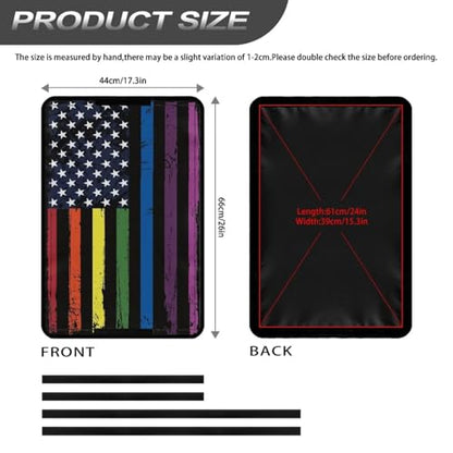Colourful American Flag Print RV Door Windows Shade Universal Travel Trailer Sun Shade 17.3"x 26" Inches RV Entry Door Window Shade RV Blackout Shades Sunproof Keep Car Cool - color: Colourful American Flag