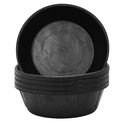 Sadnyy 5 Pcs 8 Quart/ 2 Gallon Rubber Feeder Pan Horse Feed Bucket - size: 8 Quart/ 2 Gallon