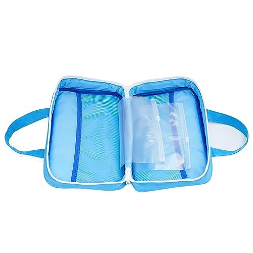 TOPASION Compact Empty First Aid Kit Bag Emergency Trauma Medical Pouch Travel Medicine Organizer Bag for Home, Camping, Traveling, Car (Blue) - color: Blue
