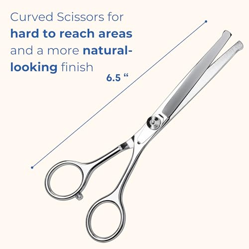 Pet Grooming Scissors Set - Round Tip Shears for Dogs & Cats