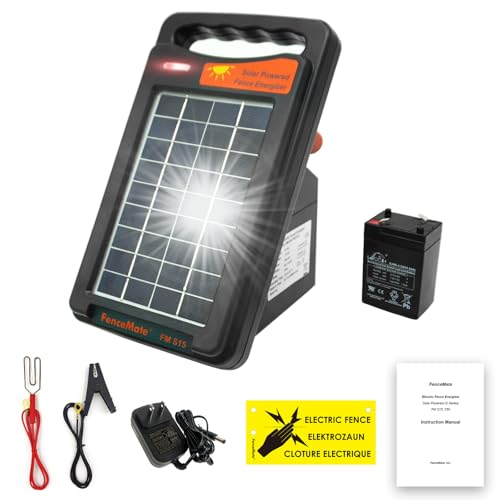 FenceMate 10 Miles Range Solar Fence Charger 0.2J for Containment