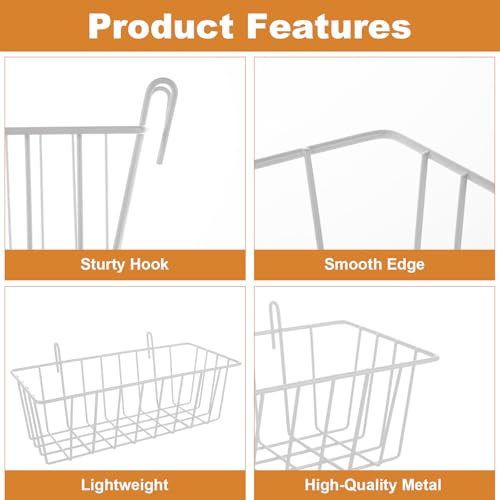 6 Pack Rabbit Hay Feeder 9x4x3 Inch Heavy Duty with Hooks, White - color: White