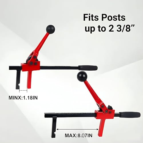 Chain Link Fence Stretcher Tool, Ratcheting Wire Fence Puller for Barbed & Woven Wire, 3"–12" Tension Range, One-Hand Operation with Tilted Base & Secure Hook for Farm, Yard & Field Work