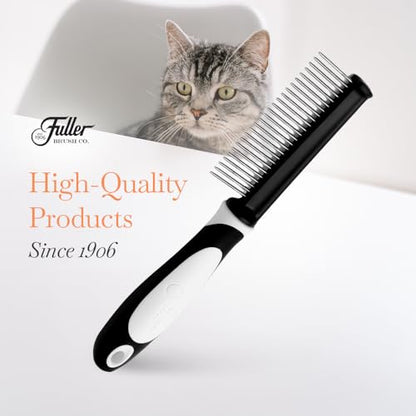 Fuller Brush Single-Sided Pet Comb - 25 Rust-Resistant Stainless Steel Pins - Ergonomic Rubberized Easy Grip Handle - Remove Tangles, Mats & Reduce Loose Hair - Tool for Grooming Dogs & Cats - size: Single-Sided