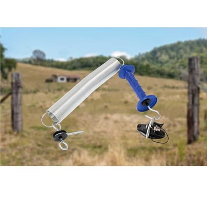 5 Pack Electric Fence Gate Kit, with Spring Gate Handle, 2 Anchor Insulators and 23 Feet Tension Big Spring，for Electric Fence Gate Livestock Fence Agricultural Fencing and Pasture - style: PK5 Spring Gate Kit