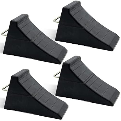 AFA Tooling 8T Heavy-Duty Wheel Chocks, 4 Pack, Two Pairs & Steel Handles - color: 4 Pack Extra Large