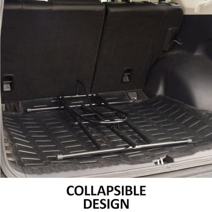 EASY-UP Folding Car Saddle Rack | Secure & Convenient Transport for Equestrian Enthusiasts | Color Black