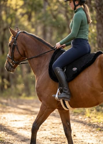 Horse Western Fleece Padded Bareback Saddle Pad w/Cinch Stirrups 39160