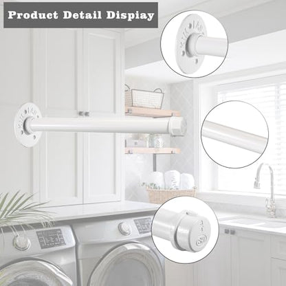 Sumnacon Wall Mounted Clothes Rack for Wardrobe, 2Pcs 12 Inch, White - color: White, size: 12 Inch