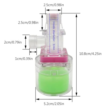 Transparency Water Float Valve, Water Level Control Water Tank Traditional Float Valve Upgrade (3/4“ UP) - size: 3/4“ UP