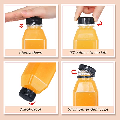 Fhxtcygj 35pcs 16oz Plastic Bottles with Caps, Juice Container with Lids - color: 35pcs 16oz