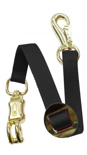 Fully Adjustable Flat Nylon Trailer Tie - color: Black