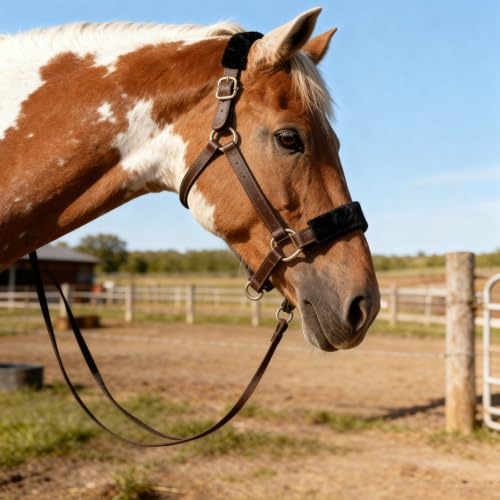Soft Fleece Halter Covers for Horses BN Series (2-Piece, Black) - color: Black