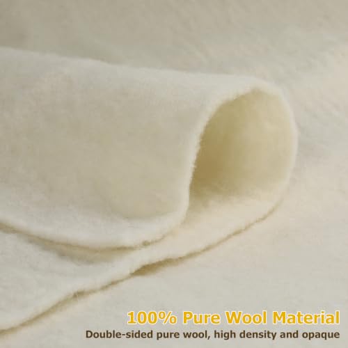 18" x 39" Wool Felt Fabric, 100% Merino Wool Felt - color: Beige, size: 18" x 39"