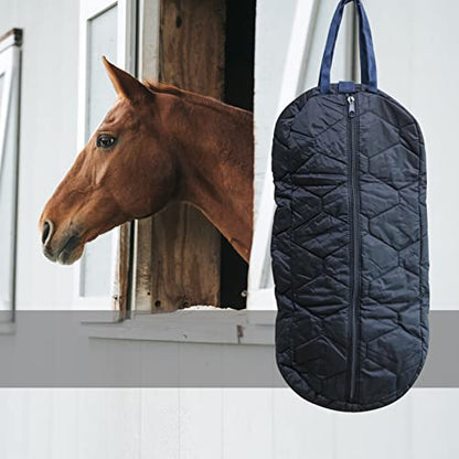Bridle Bag for Horses, Durable Nylon Bridle Halter Bag with 3 Layers Padded Horse Tack Carry Bag-Large Capacity Protect Tack - color: Black
