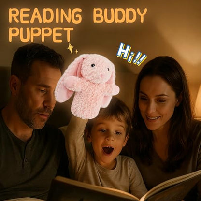Bunny Puppet for Kids Rabbit Puppets Animal Stuffed Toy Gift for Boys Girls Washable Springtime Easter Animal Stuffed Fabric Interactive Role Play Family Fun - color: Bunny
