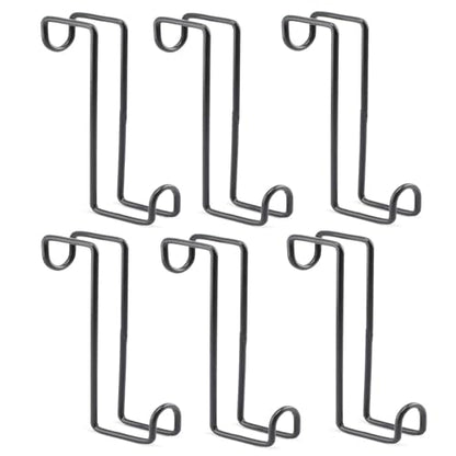6Pack 8 Inch Tack Hook Heavy Duty Metal Over Rail Tack Hooks Stall Hooks for Hanging Horse Bridles Halters and Buckets