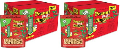 C&S Wild Bird Peanut Suet Nuggets Mega Box, 8 Pounds (Pack of 2) - size: 8 Pound (Pack of 2)