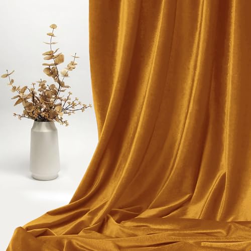 KKJIAF 2 Yard Gold Stretch Velvet Fabric 60" Wide for DIY Crafts - color: Gold, size: 2 Yard
