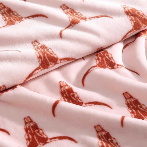 Wrangler - Soft Plush Throw Blanket for Bed & Couch, 50x70 - color: Steer Head Peach, size: 50" x 70"