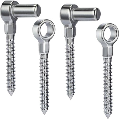 Farm Gate Hinge, 2 Pair Stainless Steel Heavy Duty Wood Gates Hinges, M12 Fence Gate Hardware,Screw Hinges to Mount for Wooden Gates Fences