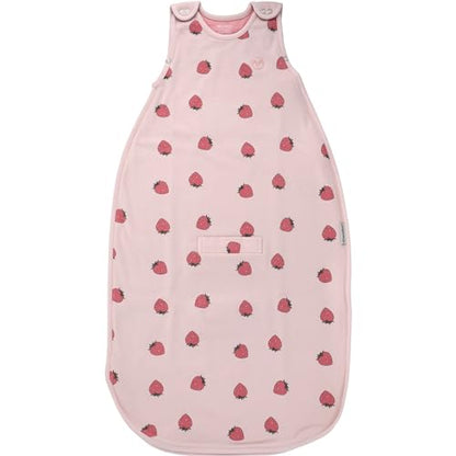 Woolino 4 Season Ultimate Baby Sleep Sack, Merino Wool Baby Sleeping Bag, Organic Cotton Outer, Adjustable 2-24 Months Size Fits Infants & Toddlers - Strawberry - color: Strawberry