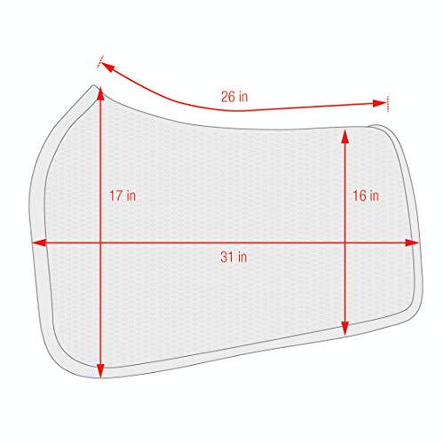 ECP Equine Comfort Products 3D Mesh Western Saddle Pad, Breathable Air Channels, Contoured Spine Support, Non-Slip Grip, Lightweight All-Purpose Therapeutic Riding Pad, Black