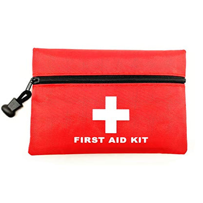 Red Emergency Pouch - Small Travel First Aid Bag for Car, Home, Office & Outdoors (8x5.5) - style: 8x5.5inch