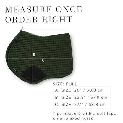 Equestrian Stockholm Close Contact Horse Saddle Pad for Jumping - color: Green