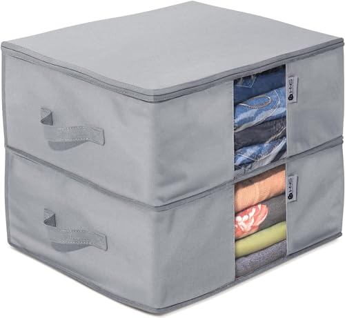 Cedar Clothes Storage Bag Organizer, Protects From Moths, Set of 2, Grey - color: Grey