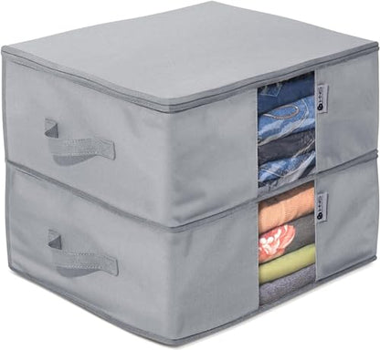 Cedar Clothes Storage Bag Organizer, Protects From Moths, Set of 2, Grey - color: Grey