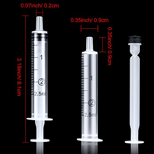 Frienda 20 Packs Syringes Without Needles,2.5 Ml - size: 2.5 ml