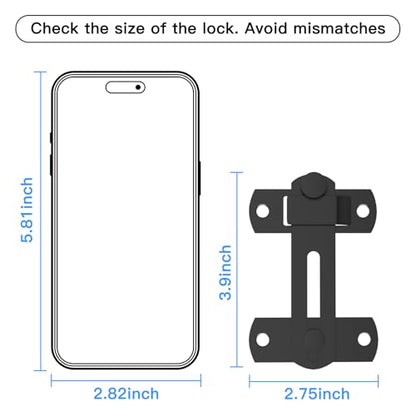 L'aimefois 180 Degree Flip Sliding Barn Door Lock for Privacy - color: black 1