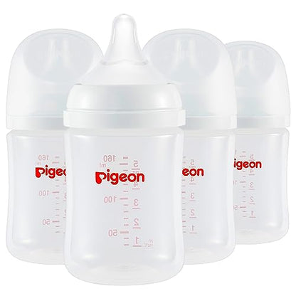Pigeon PP Wide Neck Anti-Colic Nursing Bottle, 5 oz, 4-Pack - color: 5.4Oz, 4 packs