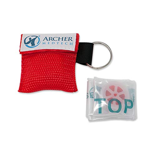 CPR Keychain Face Shields with One-Way Valve, 6 Pack - size: 6