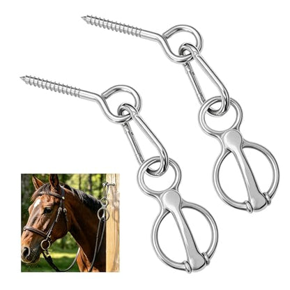 Blocker Tie Ring for Horses, Safe Training Tack Prevents Pulling Back | Heavy Duty Stainless Steel Cross Tie Rings, Premium Equestrian Supplies & Trailer Accessories