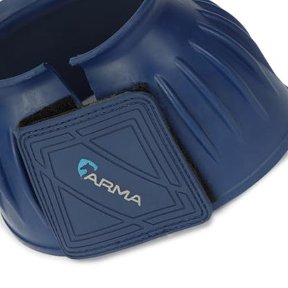 Shires Arma Overreach Bell Boots - 6mm Rubber Shock Absorbing Double Touch-Close - Multiple Sizes Royal Blue/Full