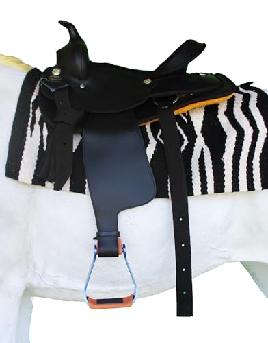 CHALLENGER Horse Western 5" Slanted Offset Angled Cactus Engraved Aluminum Show Stirrups 51243 - color: Blue Cactus
