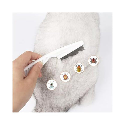 2 Pcs Pet Grooming Comb, Stainless Steel Dog Cat Grooming Combs with Stainless Steel Teeth, Pet Dematting Tools, for Small, Medium & Large Pets