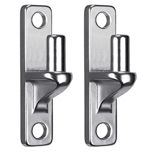 Insaga 304 Stainless Steel Gate Hinges 2 Pcs, Heavy Duty Wall Mount Hinges with 5/8" Pin, One-Piece Casting Farm & Chain Link Fence Gate Hardware - color: Silver-SS-2Pcs-Pin
