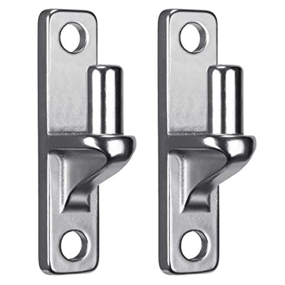Insaga 304 Stainless Steel Gate Hinges 2 Pcs, Heavy Duty Wall Mount Hinges with 5/8" Pin, One-Piece Casting Farm & Chain Link Fence Gate Hardware - color: Silver-SS-2Pcs-Pin
