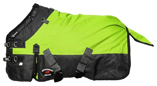 Challenger 1200D Foal Turnout Waterproof Fleece Lined Medium Winter Blanket 519LG03 - color: Lime Green, size: 36 Inches