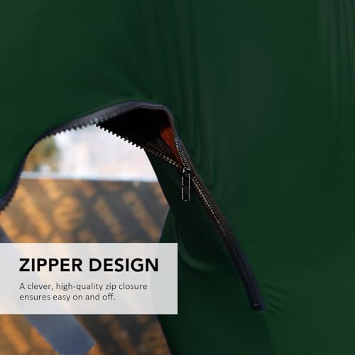 Harrison Howard Stretch Hood No Eye/Ear Covers Head, Shoulders, Mane, Chest, Withers Perfect for Show/Event Preparation-Hunter Green M - color: Hunter Green, size: Cob (Medium)